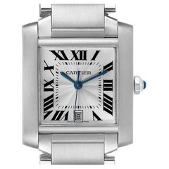 Cartier Tank Francaise Große Stahl Automatik Herrenuhr W51002Q3