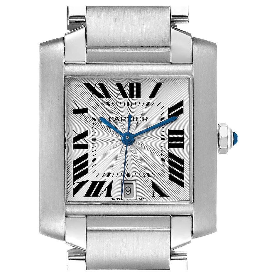 Cartier Tank Francaise Large Steel Automatic Mens Watch W51002Q3 For Sale