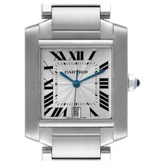 Cartier Tank Francaise Large Steel Automatic Mens Watch W51002Q3