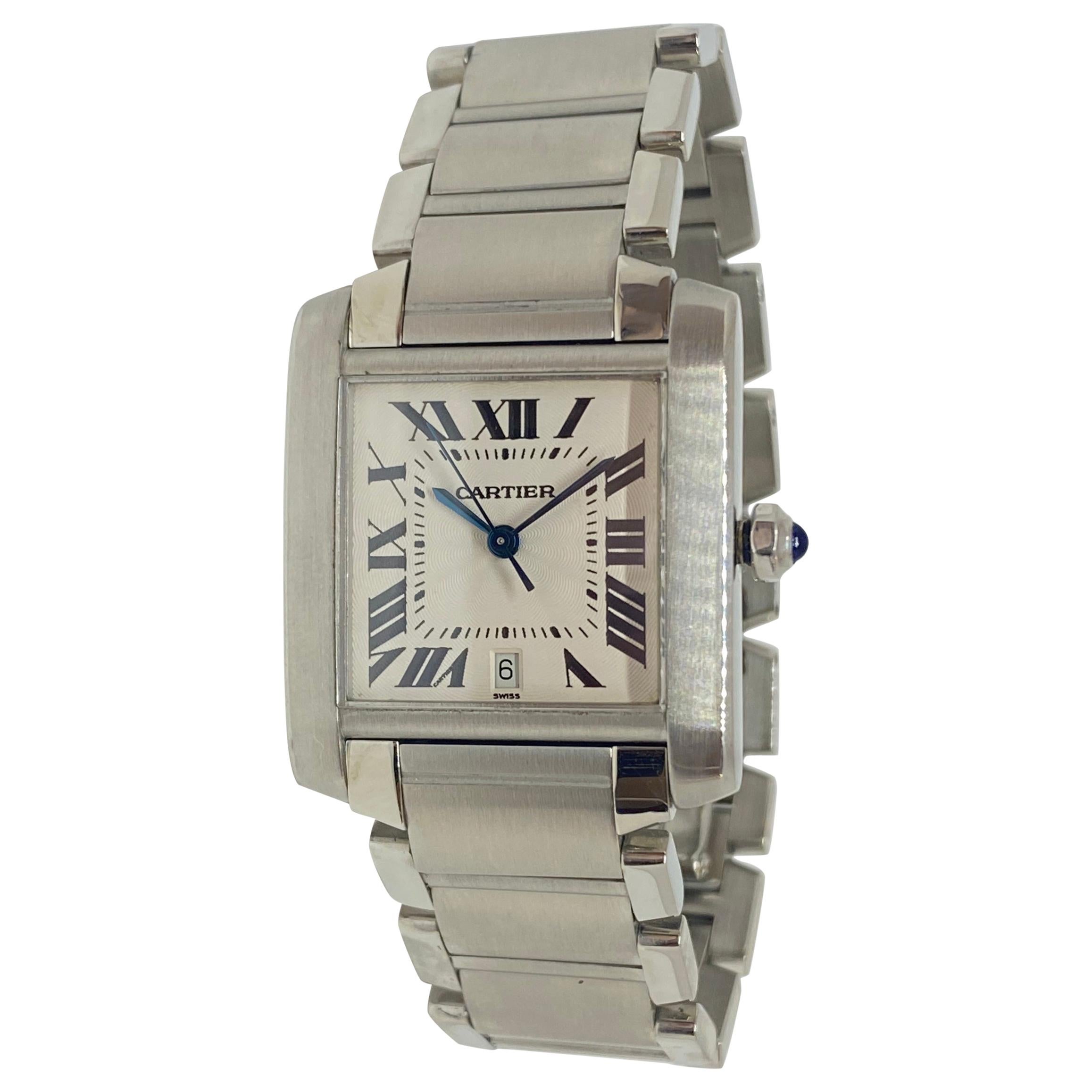 cartier tank francaise large steel