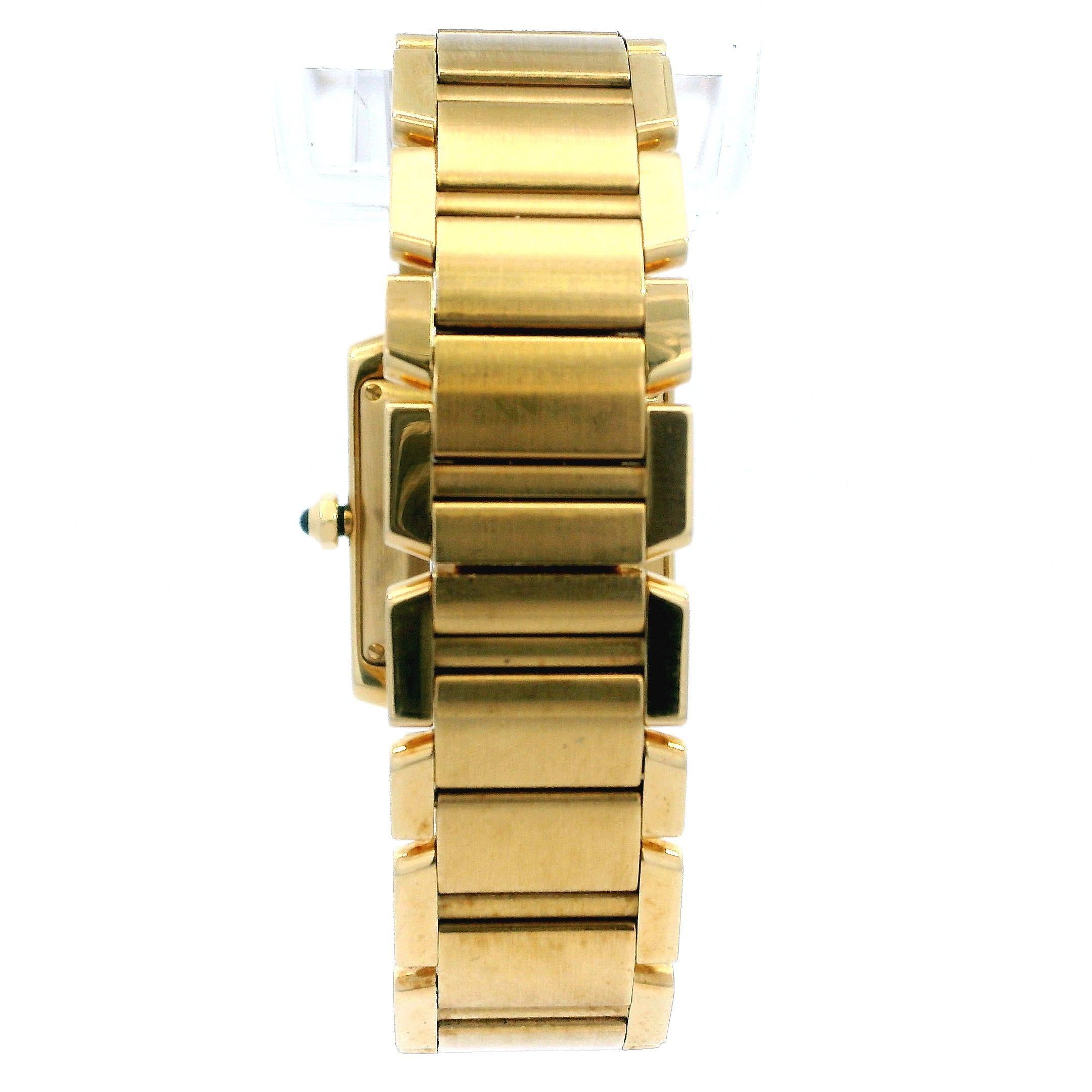 Cartier Tank Francaise Large W50001R2 18K Yellow Gold Watch 1