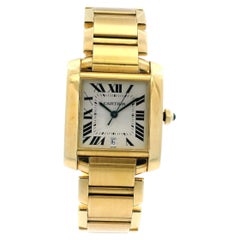Cartier Tank Francaise Large W50001R2 18K Yellow Gold Watch