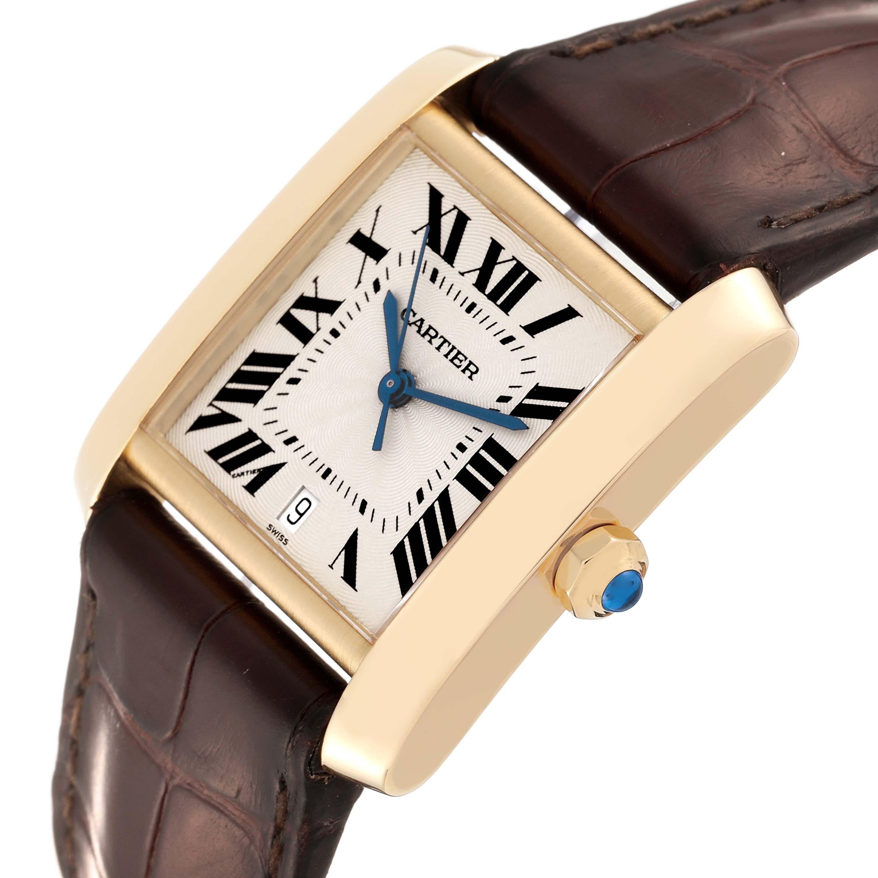 Cartier Tank Francaise Large Yellow Gold Automatic Mens Watch W5000156 1