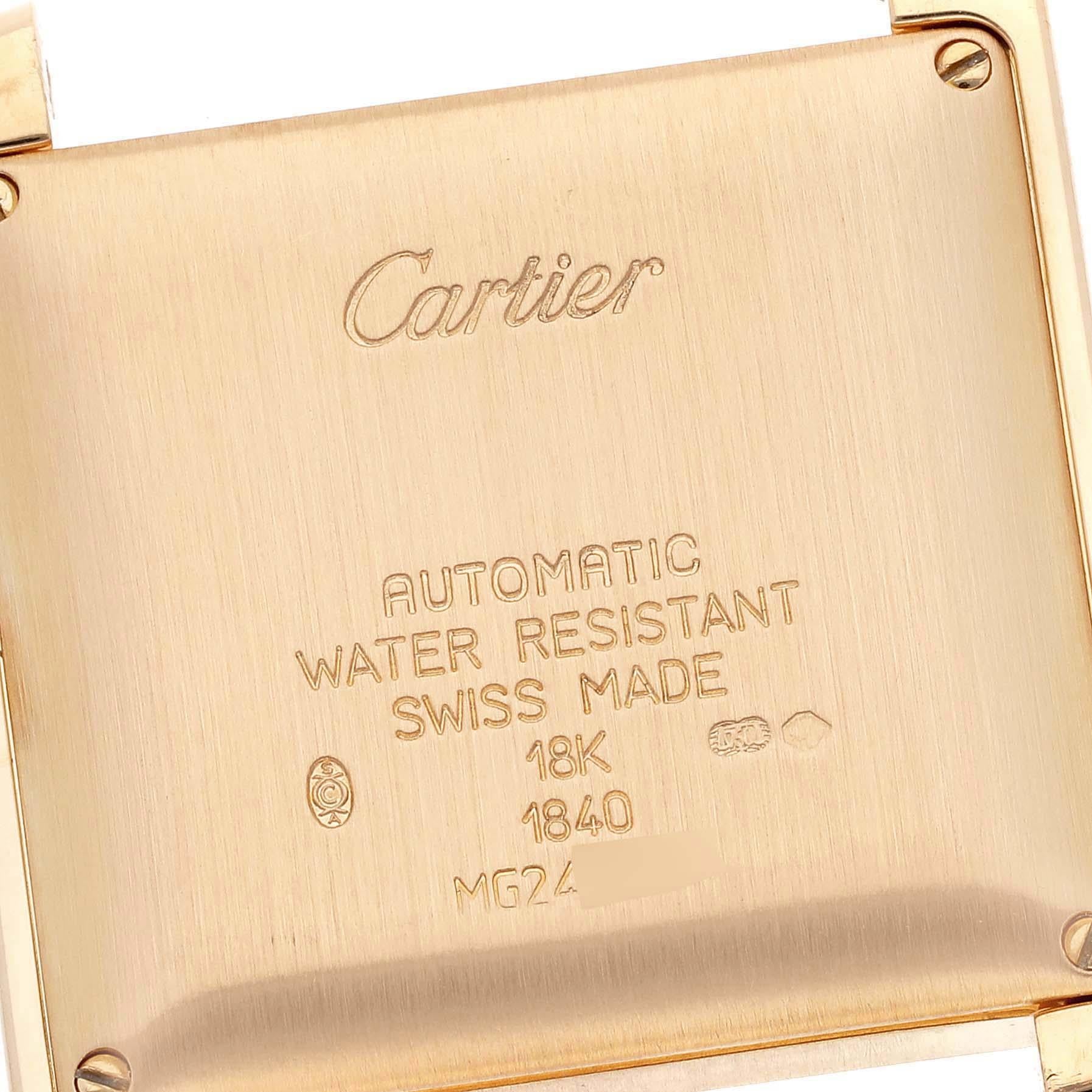 Cartier Tank Francaise Large Yellow Gold Automatic Mens Watch W5000156 2