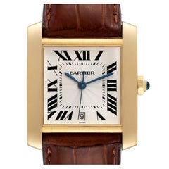 Cartier Tank Francaise Large Yellow Gold Automatic Mens Watch W5000156
