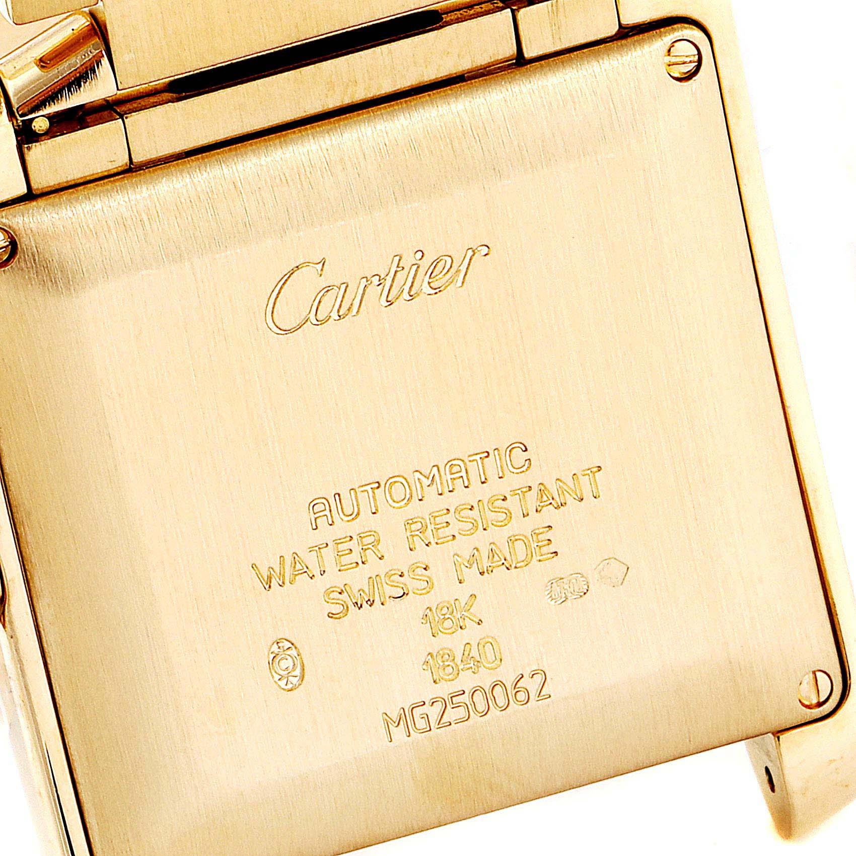 Cartier Tank Francaise Large Yellow Gold Automatic Men's Watch W50001R2 For Sale 2