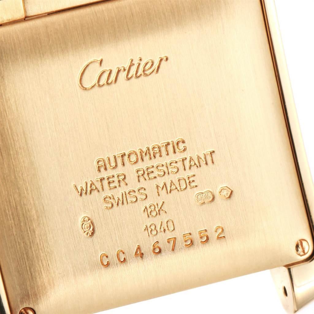 Cartier Tank Francaise Large Yellow Gold Automatic Men's Watch W50001R2 For Sale 4