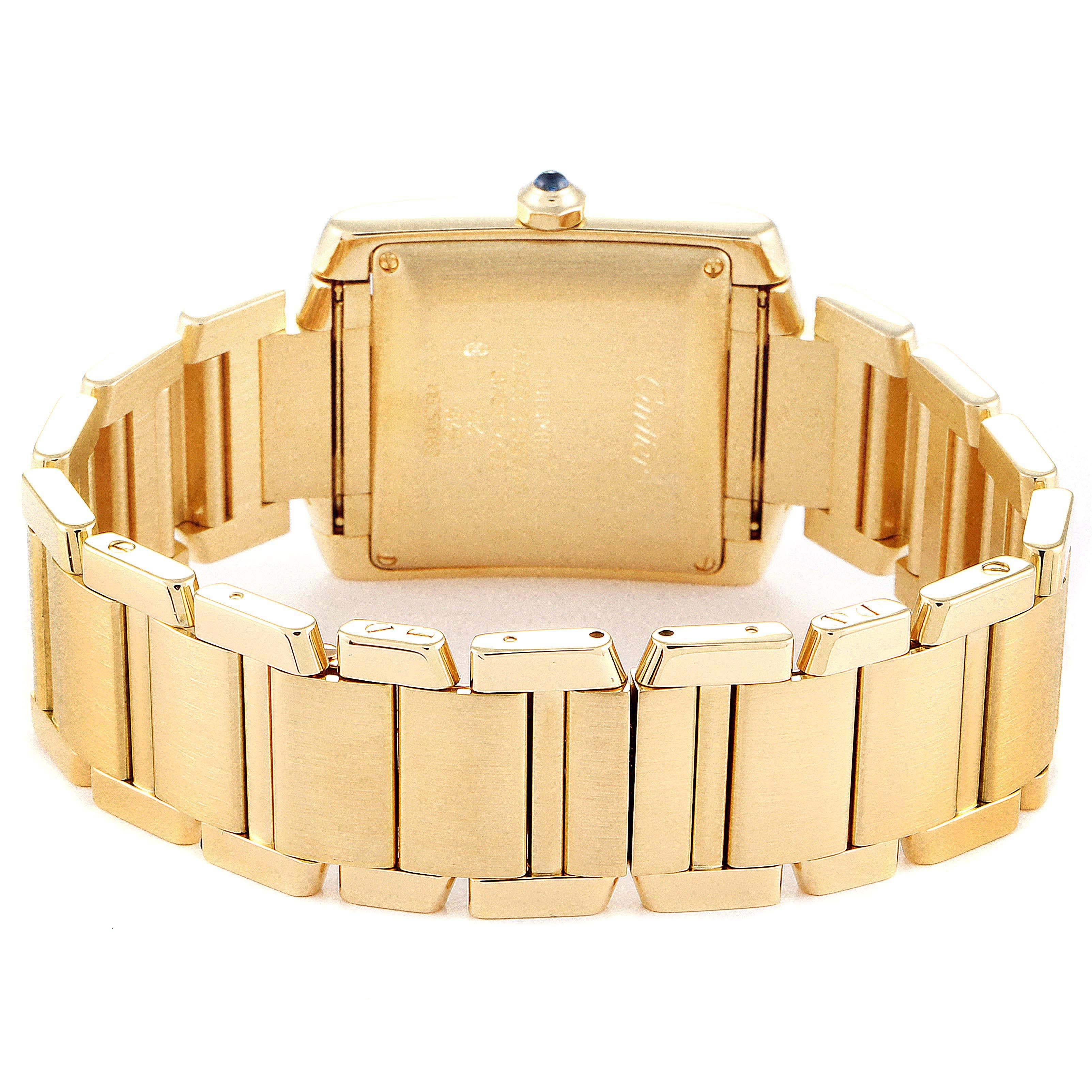 Cartier Tank Francaise Large Yellow Gold Automatic Men's Watch W50001R2 For Sale 3