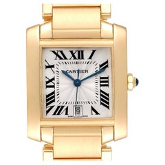 Cartier Tank Francaise Große Gelbgold Automatik Unisex Uhr W50001R2