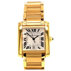 Cartier Tank Francaise Large Yellow Gold Automatic Watch