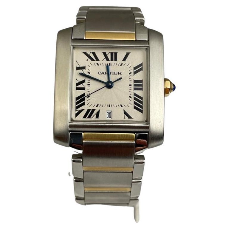Cartier Tank Française Medium Size in Steel and 18k Yellow Gold REF  W51007Q4 For Sale at 1stDibs
