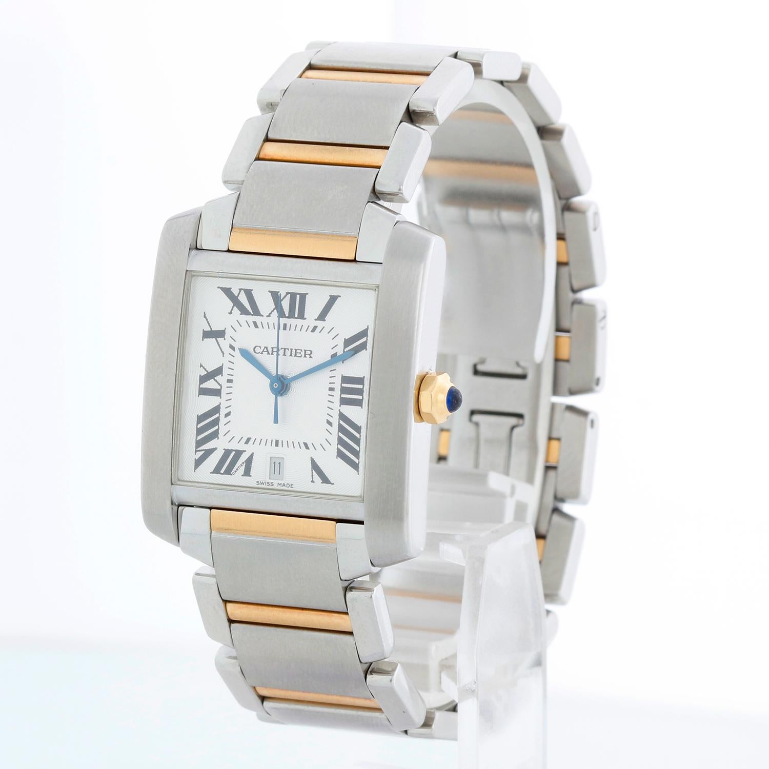 Cartier Tank Francaise Orologio automatico in acciaio e oro 2 toni da uomo W51005Q4 2302 In condizioni ottime in vendita a Dallas, TX
