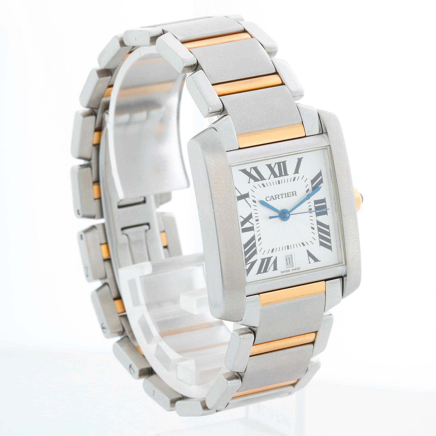 Uomo Cartier Tank Francaise Orologio automatico in acciaio e oro 2 toni da uomo W51005Q4 2302 in vendita