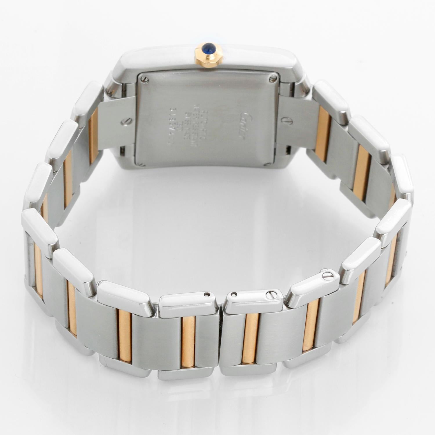 Cartier Tank Francaise Orologio automatico in acciaio e oro 2 toni da uomo W51005Q4 2302 in vendita 1