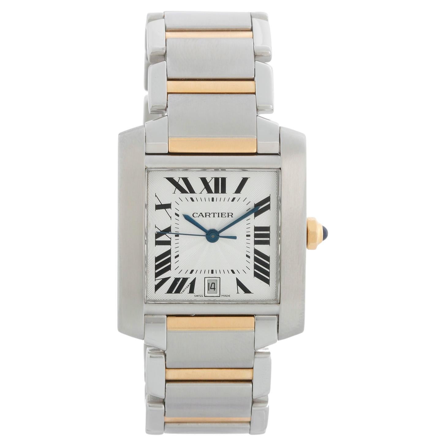 Montre automatique 2 tons acier et or W51005Q4 2302 pour hommes Cartier Tank Francaise
