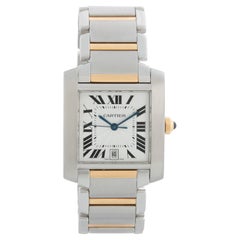 Montre automatique 2 tons acier et or W51005Q4 2302 pour hommes Cartier Tank Francaise