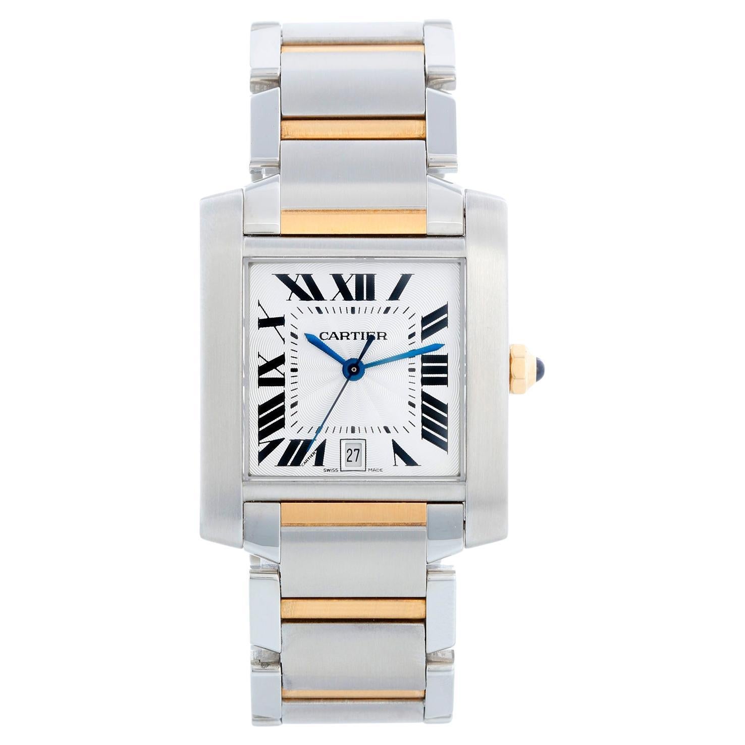 Cartier Tank Francaise Men's 2-Tone Steel & Gold Automatic Watch W51005Q4 For Sale