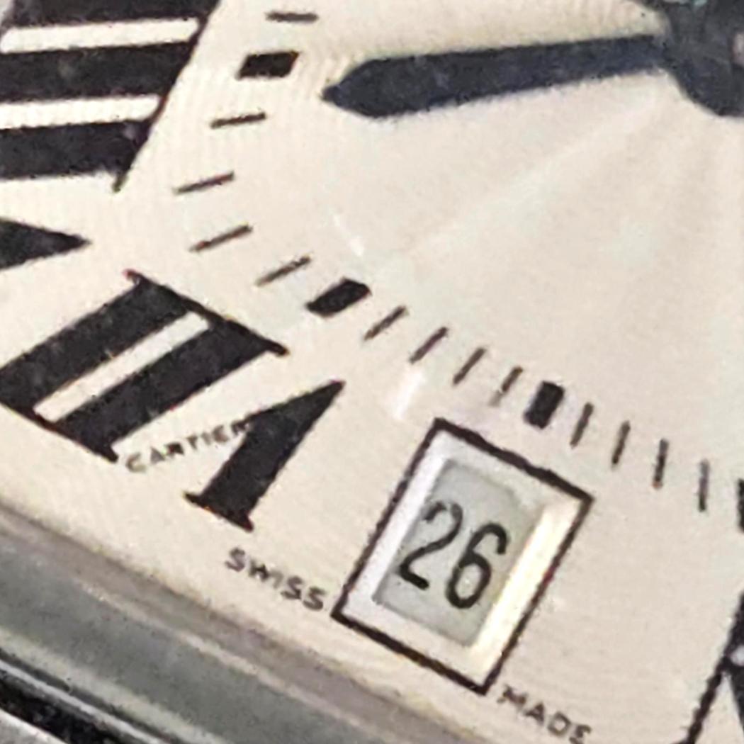 Moderno Orologio automatico da uomo Cartier Tank Française in acciaio inossidabile con data, 28mm in vendita