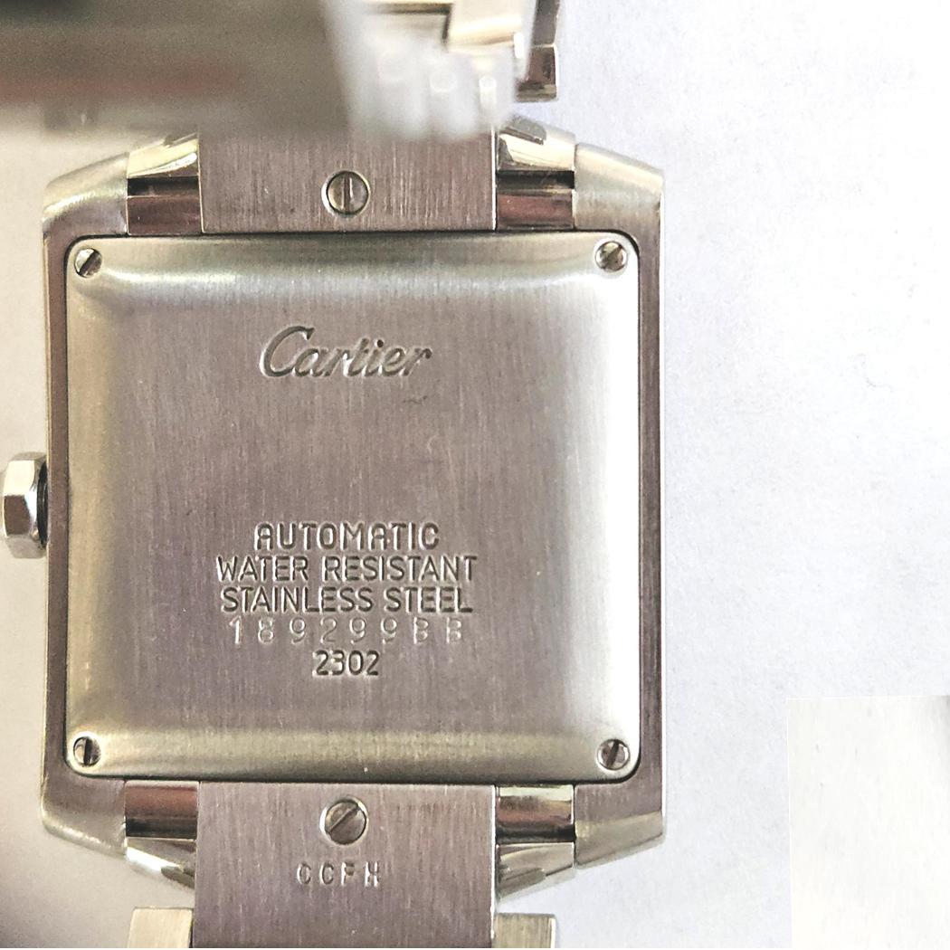 Orologio automatico da uomo Cartier Tank Française in acciaio inossidabile con data, 28mm In condizioni ottime in vendita a North Miami, FL