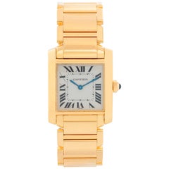 Vintage Cartier Tank Francaise Midsize 18 Karat Yellow Gold Men's/Ladies Watch W50003N2