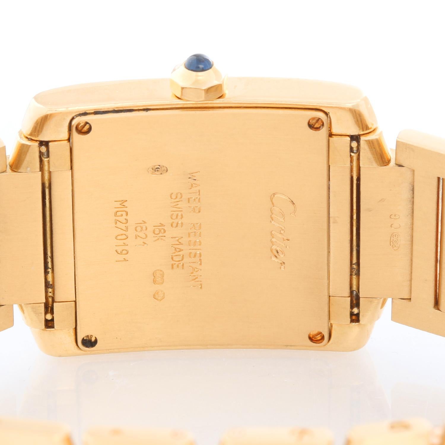 Women's or Men's Cartier Tank Francaise Midsize 18 Karat Yellow Gold Watch W50003N2 1821