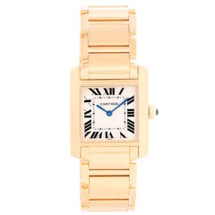 Cartier Tank Francaise Midsize 18 Karat Yellow Gold Watch W50003N2 1821