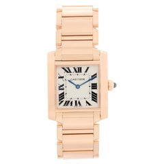 Cartier Tank Francaise Midsize 18k Rose Gold Watch WGTA0030