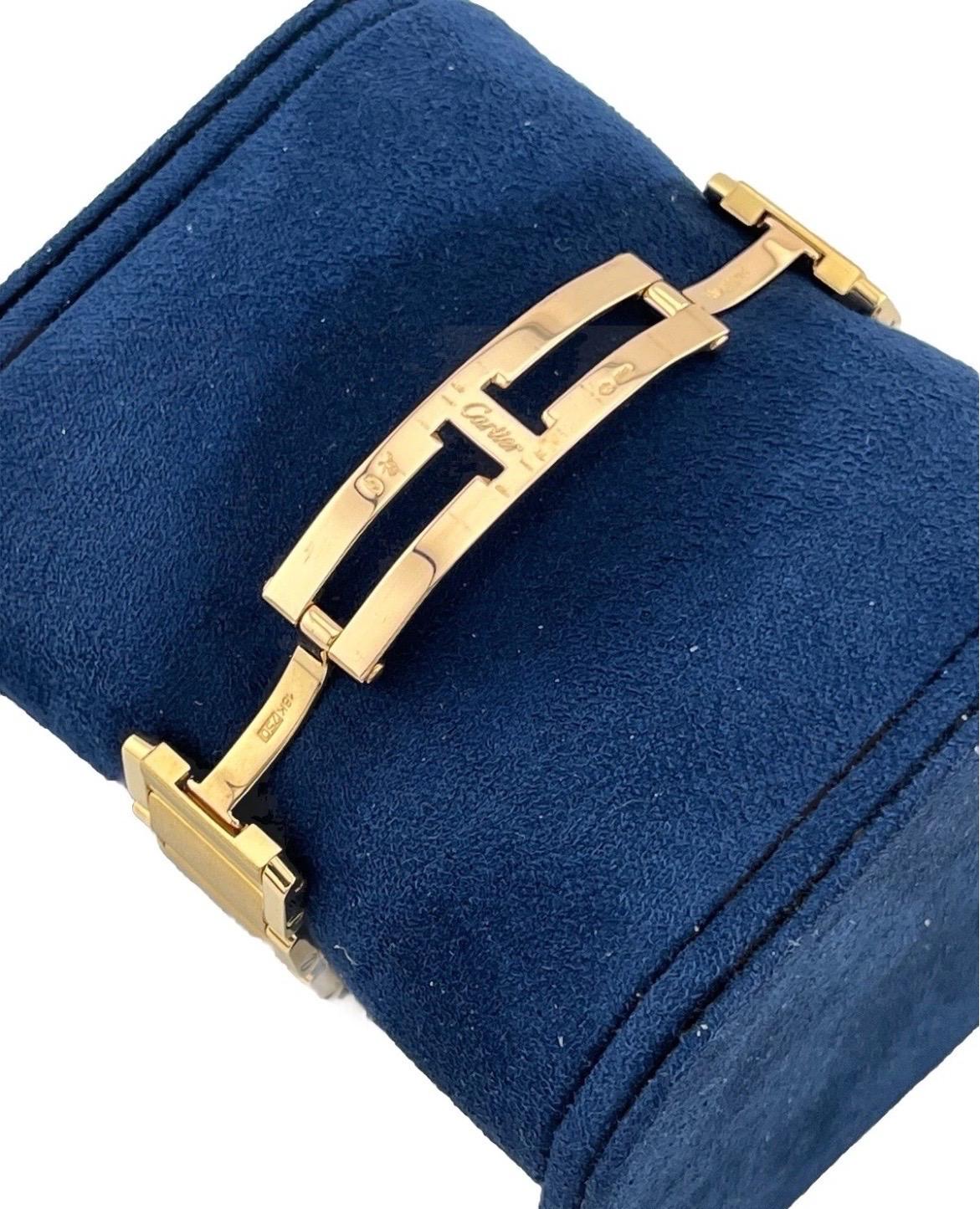 Cartier Montre Tank Française midsize en or jaune 18 carats avec quartz pour femmes W50003N2 1821 en vente 9