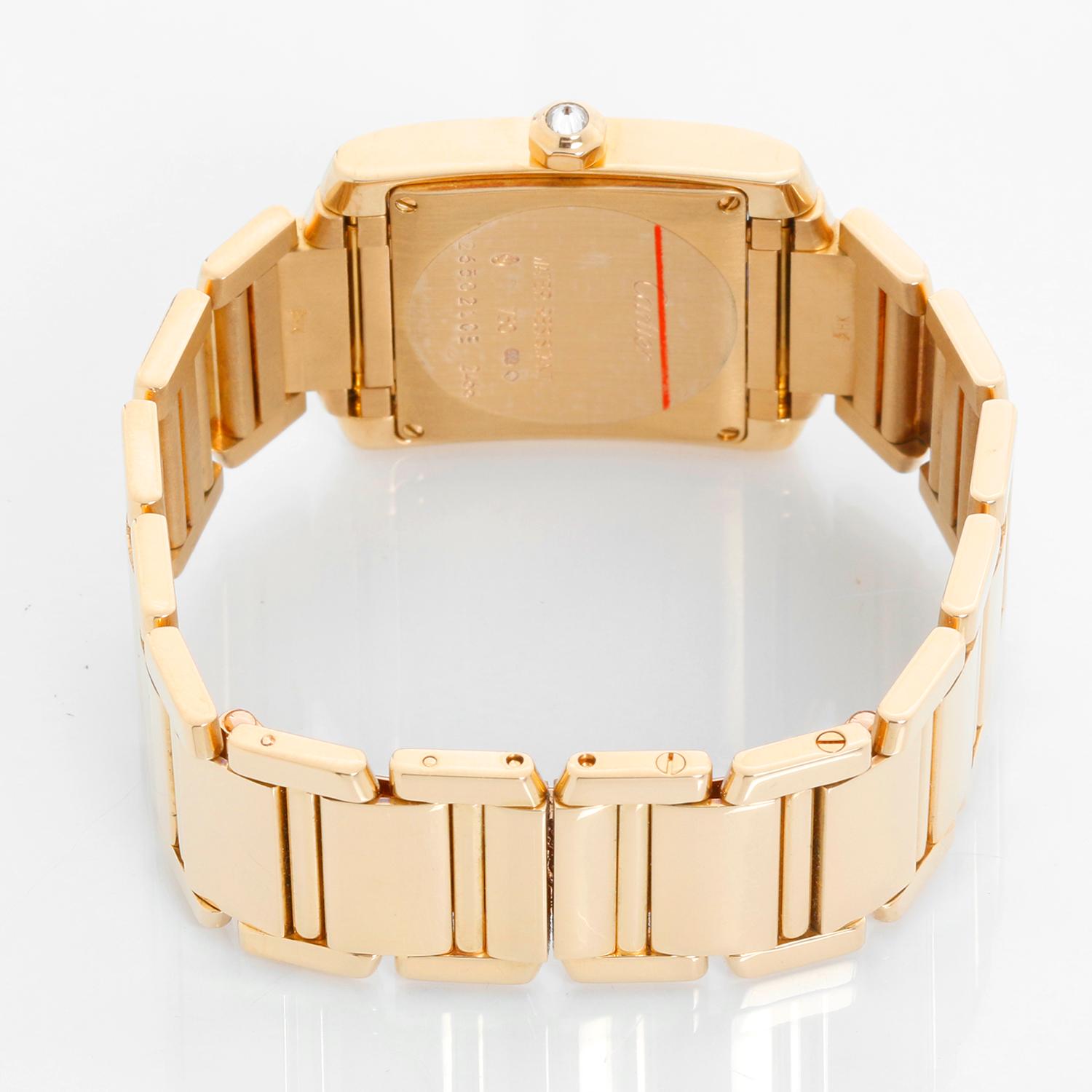 Cartier Tank Francaise Midsize 18k Yellow Gold Orologio Uomo/Ladies W50014N2 2466 in vendita 1