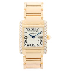 Vintage Cartier Tank Francaise Midsize 18k Yellow Gold Men's/Ladies Watch W50014N2 2466