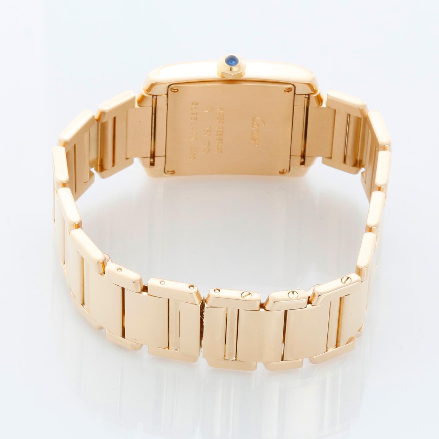 Cartier Montre Tank Française midsize en or jaune 18 carats pour hommes et femmes W50014N2 Unisexe en vente