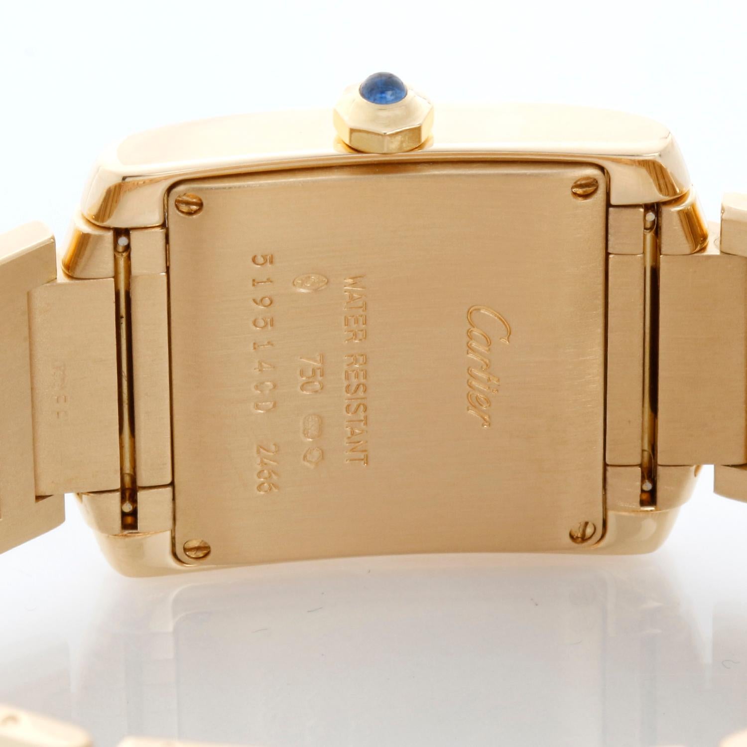 Cartier Montre Tank Française midsize en or jaune 18 carats pour hommes et femmes W50014N2 en vente 1
