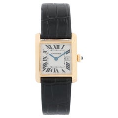 Used Cartier Tank Francaise Midsize 18k Yellow Gold Men's/Ladies Watch W50014N2