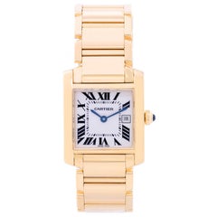 Cartier Yellow Gold Tank Francaise Midsize Quartz Wristwatch Ref W50014N2