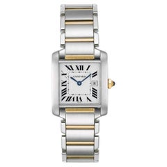 Cartier Tank Francaise Midsize 18K Yellow Gold Steel W51012Q4 Box Set