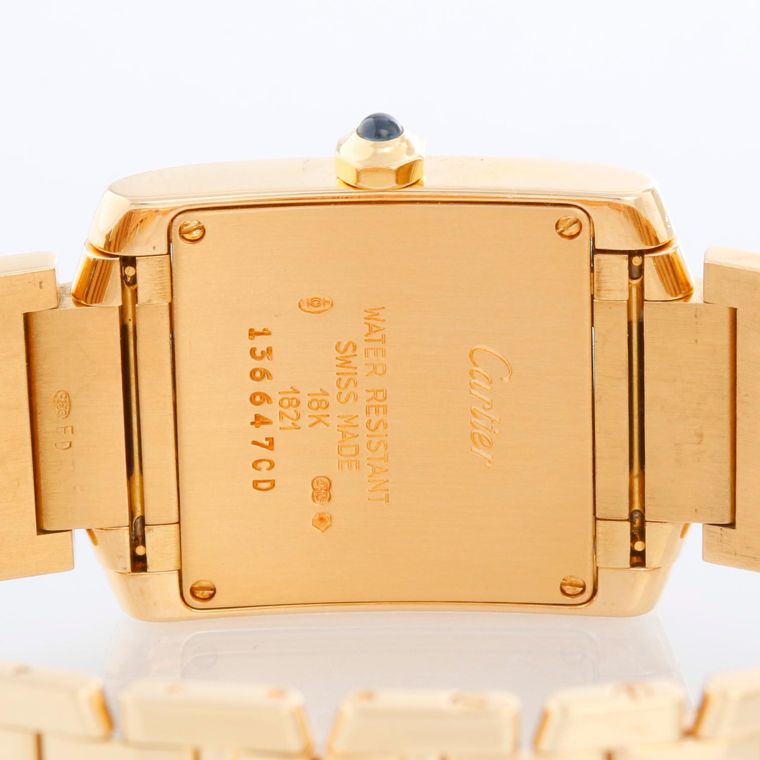 Cartier Tank Francaise Midsize 18k Yellow Gold Watch W50003N2 1821 In Excellent Condition In Dallas, TX