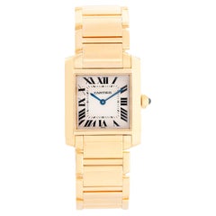 Vintage Cartier Tank Francaise Midsize 18k Yellow Gold Watch W50003N2 1821