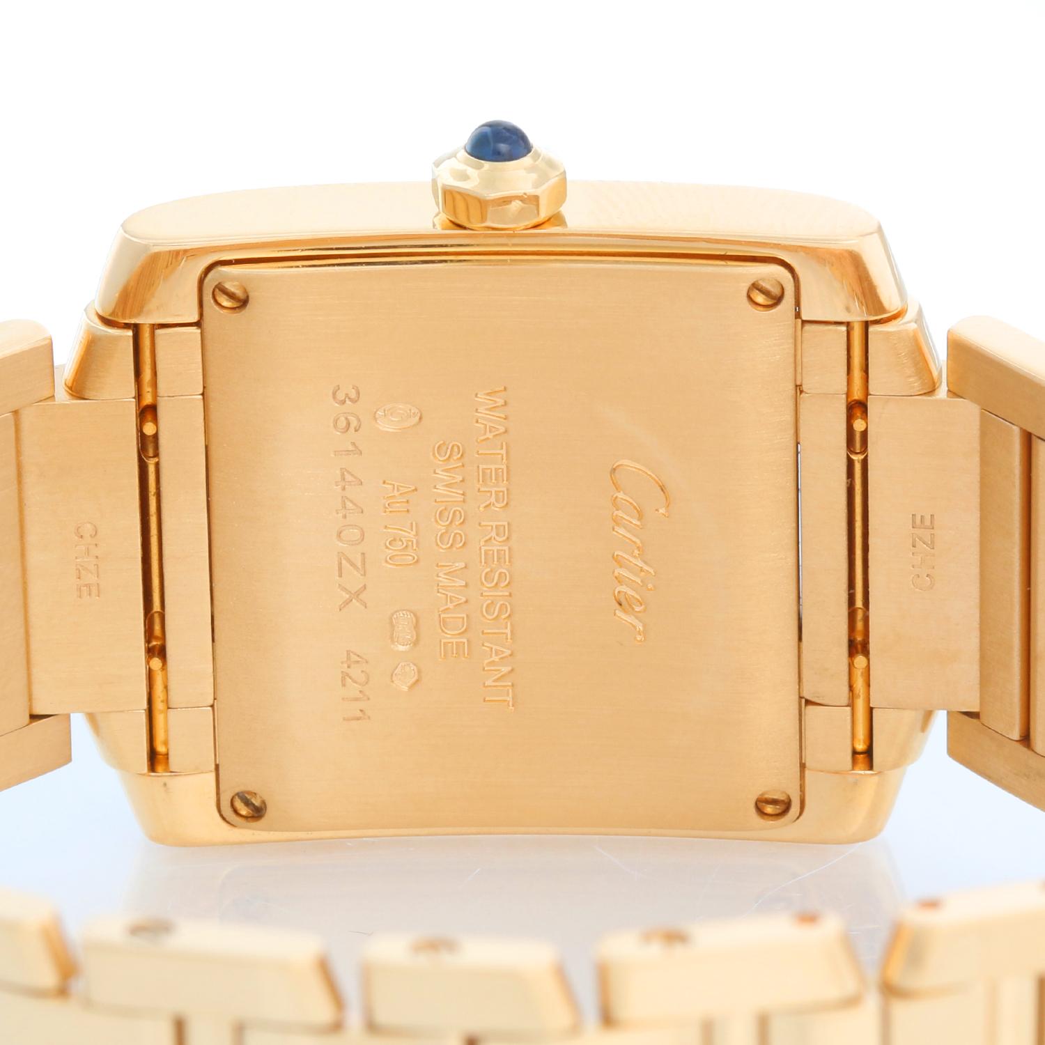 Women's or Men's Cartier Tank Francaise Midsize 18k Yellow Gold Watch W50003N2 4211