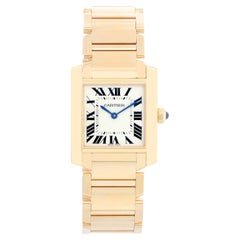Cartier Montre Tank Française midsize en or jaune 18 carats W50003N2 4211