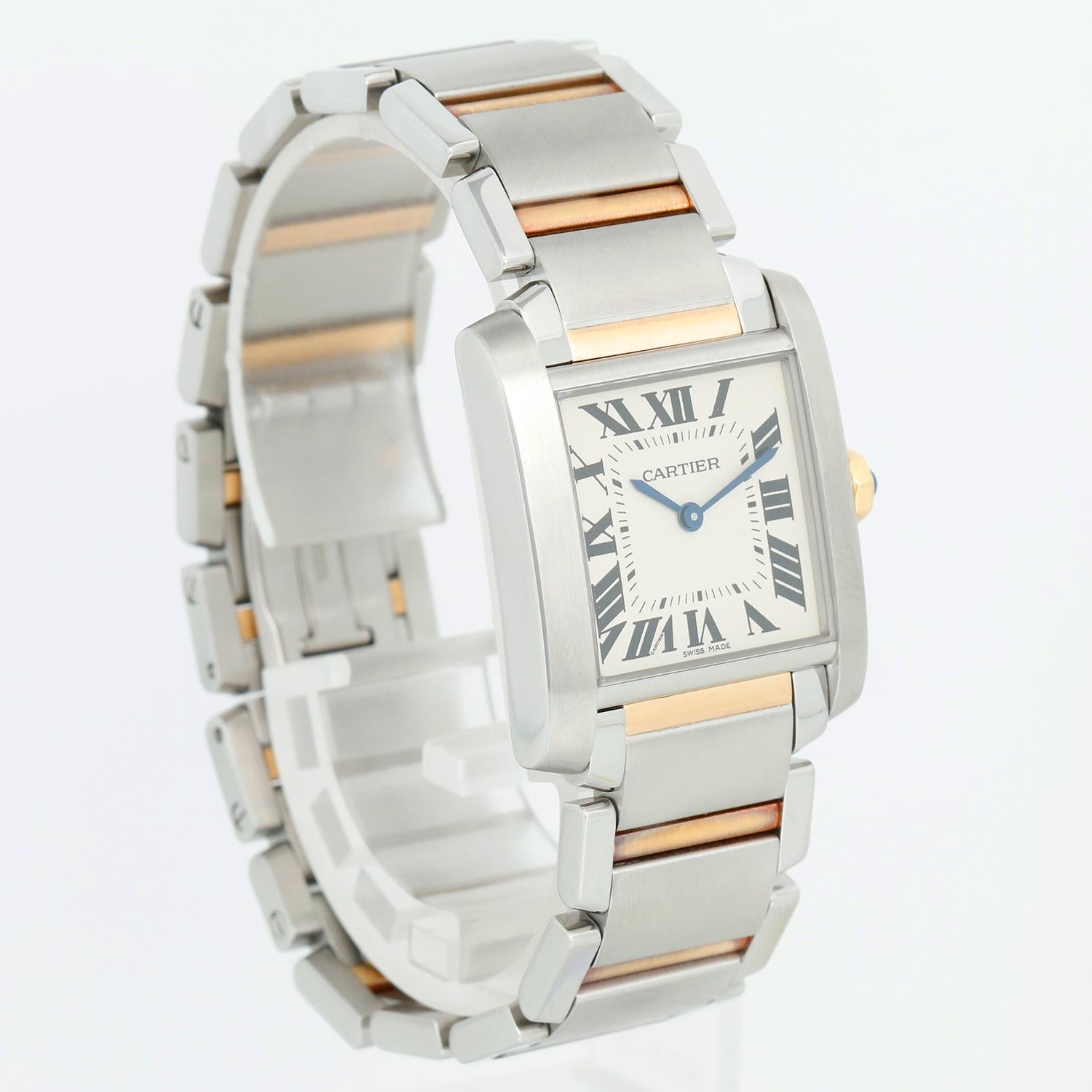 Cartier Tank Francaise Midsize 2- Tone  Watch W2TA0003 3751 In Excellent Condition In Dallas, TX