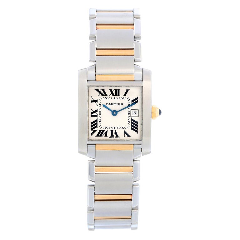 Cartier Pre-owned Tank française 28mm - White