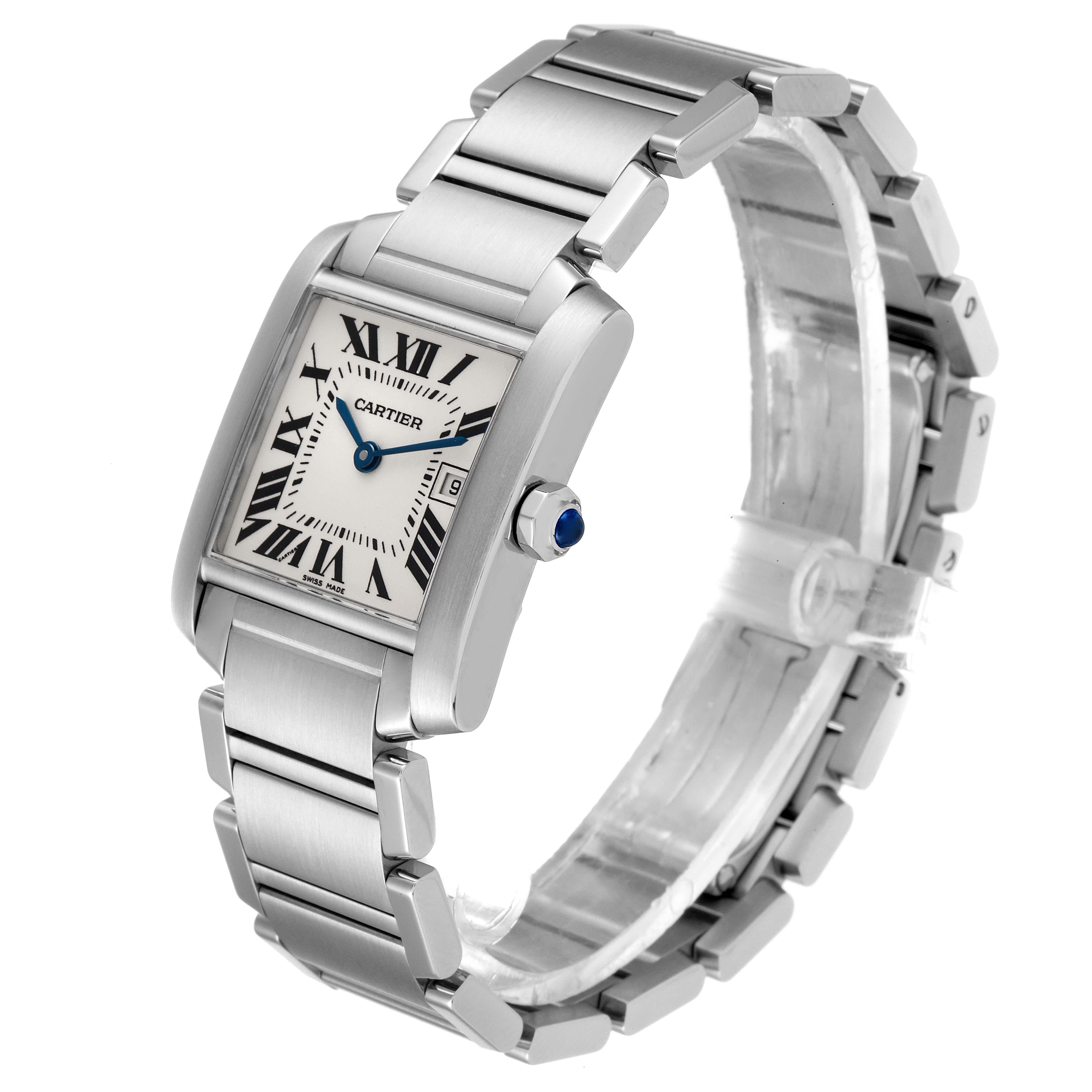 Cartier Tank Francaise Midsize Silver Dial Ladies Watch W51011Q3 For Sale 1