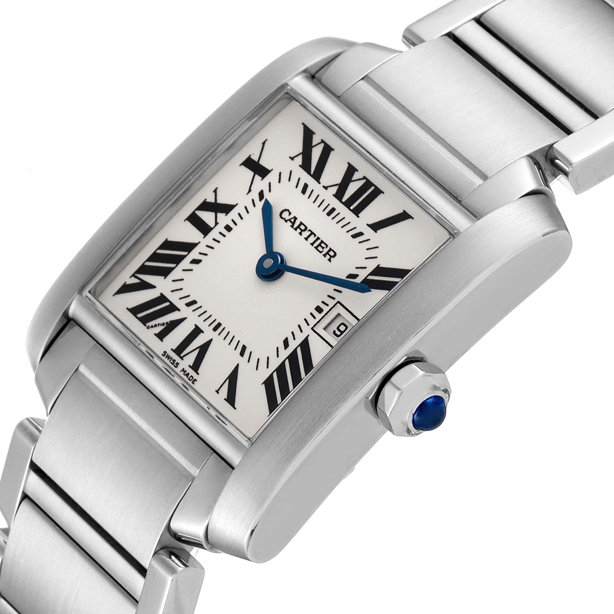 Cartier Tank Francaise Midsize Silver Dial Ladies Watch W51011Q3 For Sale 2
