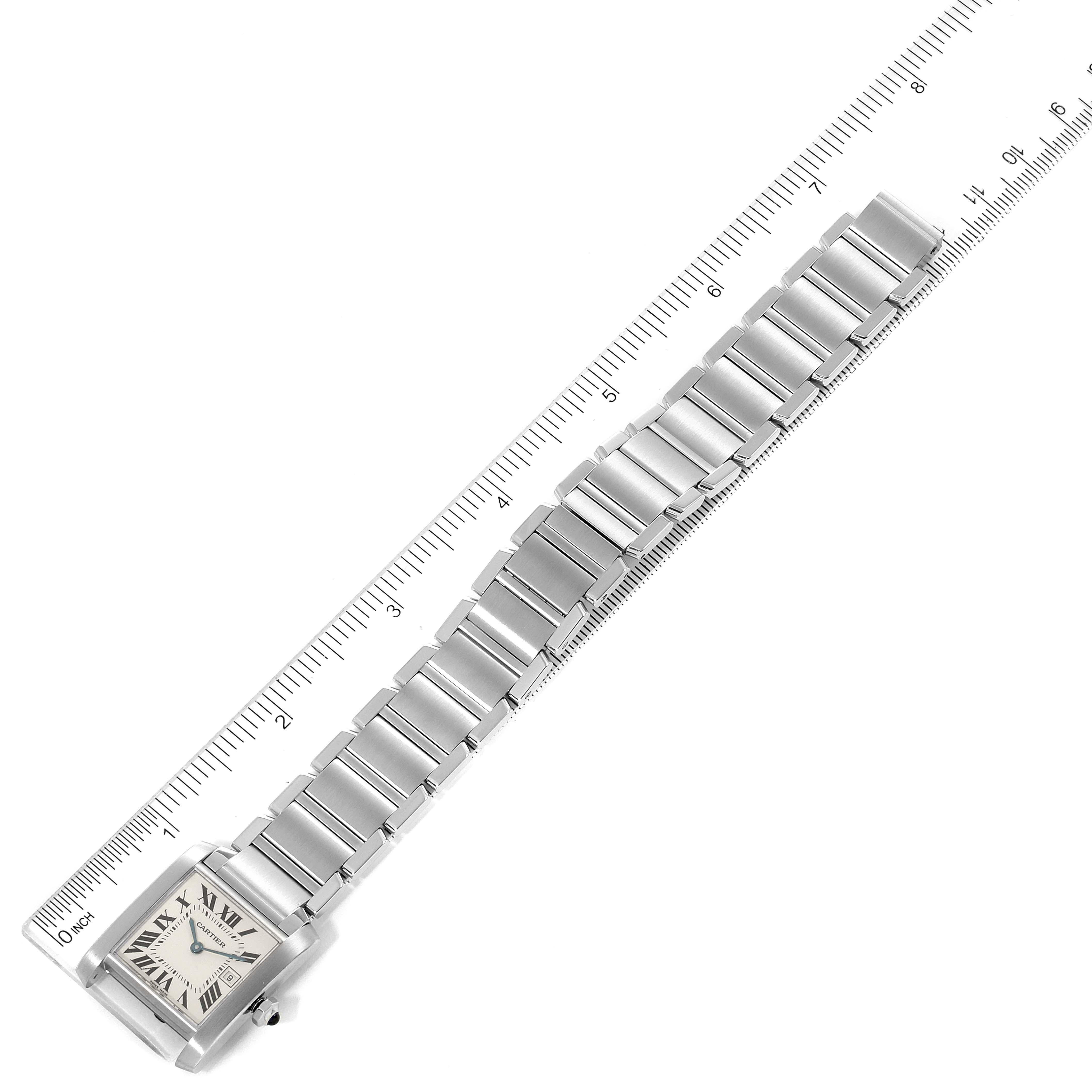 Cartier Tank Francaise Midsize Silver Dial Ladies Watch W51011Q3 For Sale 5
