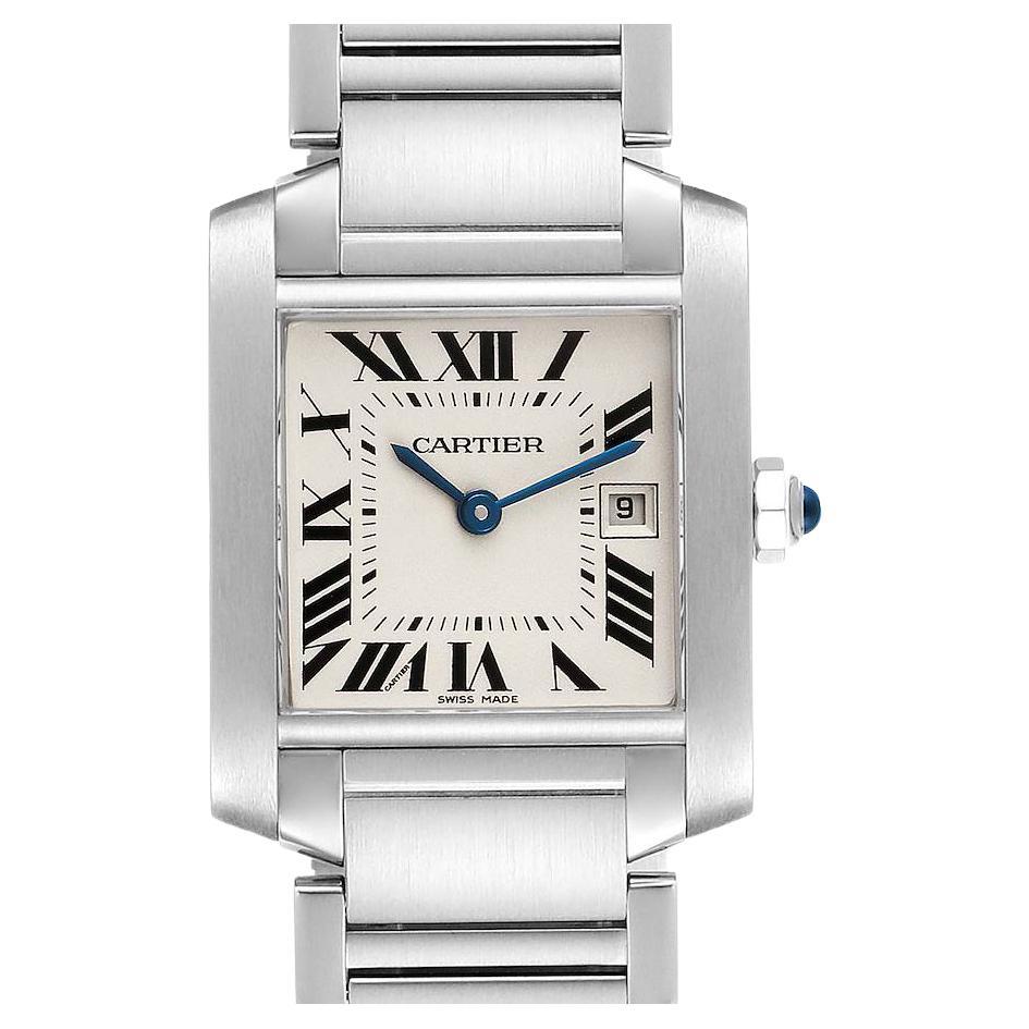Cartier Tank Francaise Midsize Silver Dial Ladies Watch W51011Q3 For Sale