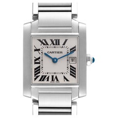 Cartier Tank Francaise Midsize 25mm Silver Dial Ladies Watch W51011Q3
