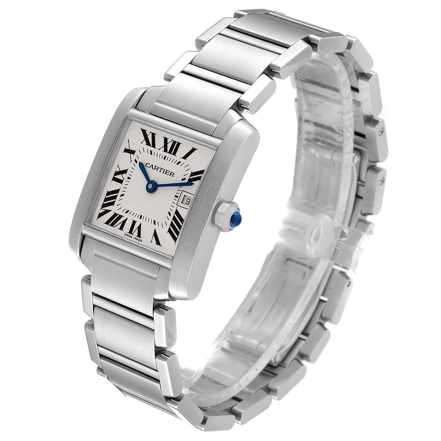 Women's Cartier Tank Francaise Midsize Silver Dial Mens Watch W51011Q3 For Sale