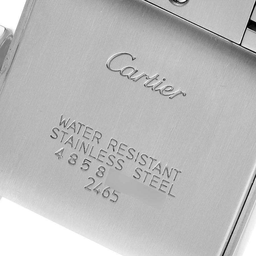 Cartier Tank Francaise Midsize Silver Dial  W51011Q3 In Excellent Condition For Sale In Atlanta, GA