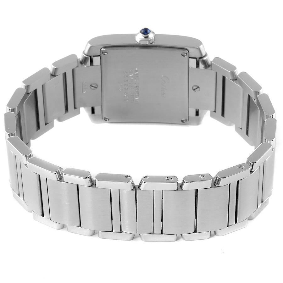 Cartier Tank Francaise Midsize Silver Dial Mens Watch W51011Q3 For Sale 2