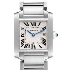 Cartier Tank Francaise Midsize Silver Dial Womens Watch W51011Q3